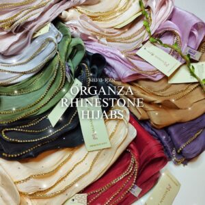 Organza Rhinestone Chain Hijabs