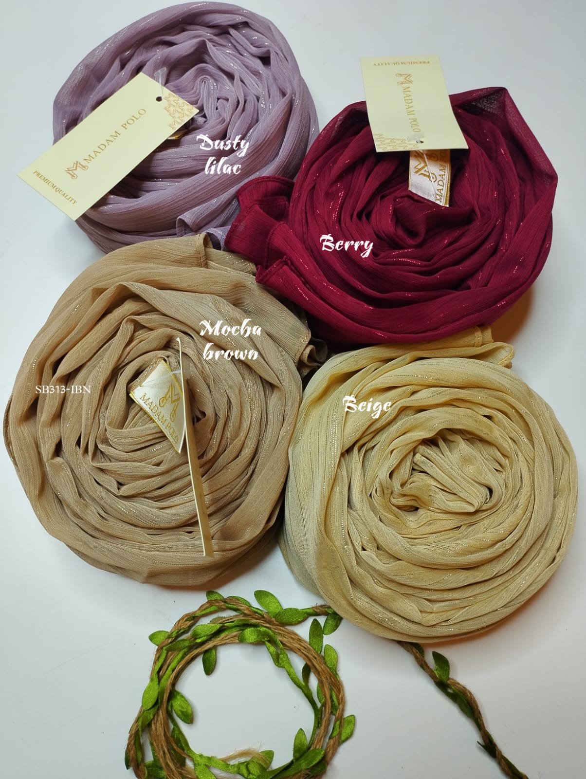 SHIMMER ZARI LINES HIJABS - Image 3