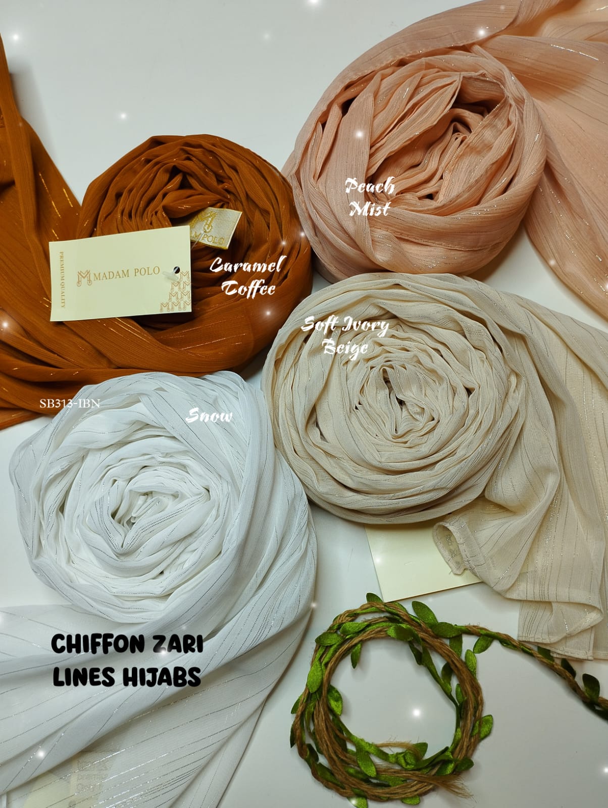 SHIMMER ZARI LINES HIJABS - Image 4