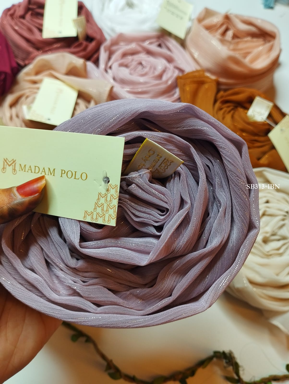 SHIMMER ZARI LINES HIJABS - Image 7