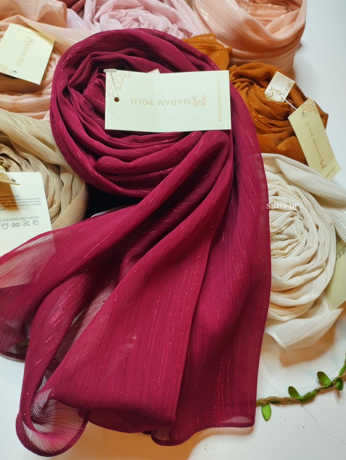 SHIMMER ZARI LINES HIJABS - Image 5