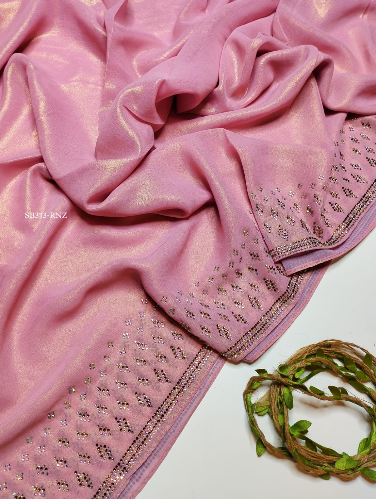 PREMIUM CHIFFON SHIMMER STONE WORK HIJABS - Image 5