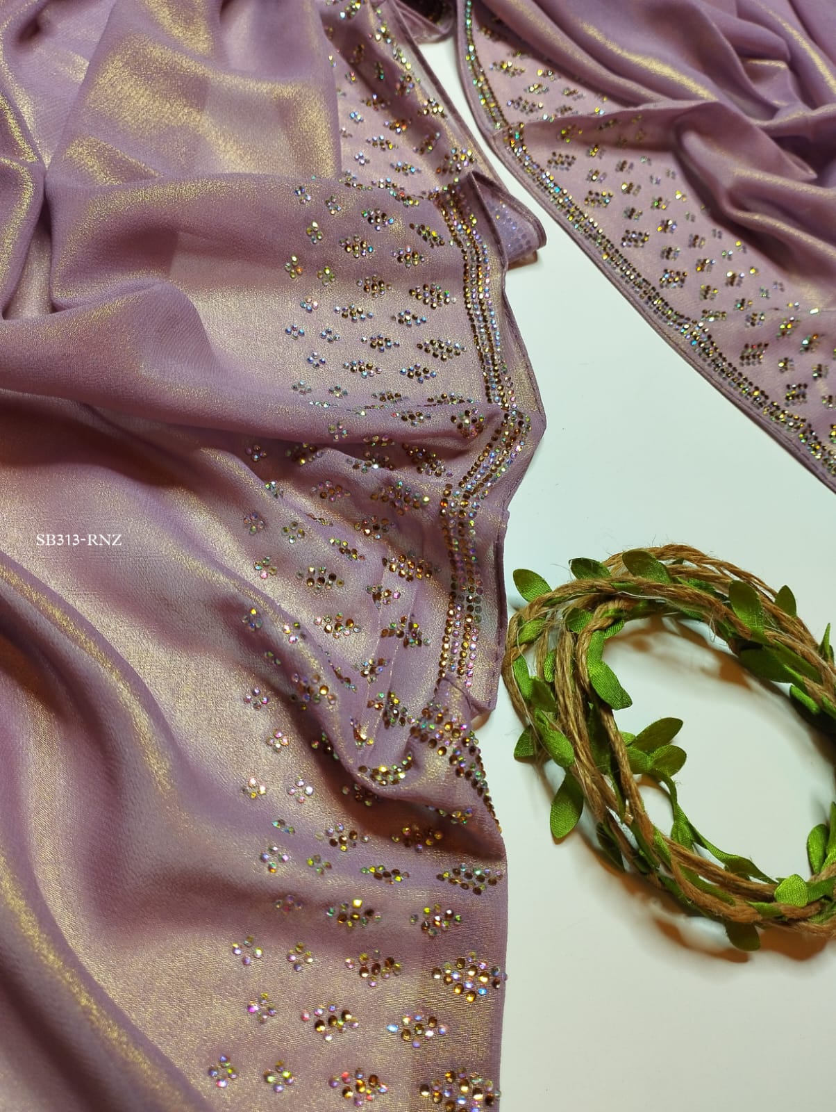 PREMIUM CHIFFON SHIMMER STONE WORK HIJABS - Image 7