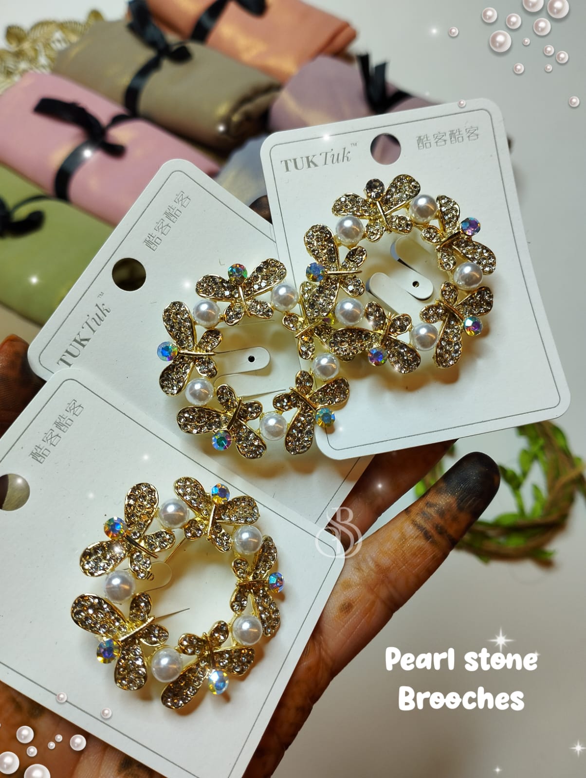 PEARL STONE BROOCHES - Image 2