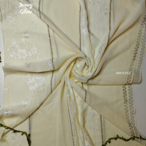 PREMIUM CHIFFON RHINESTONE FLORAL EMBOSSED HIJABS