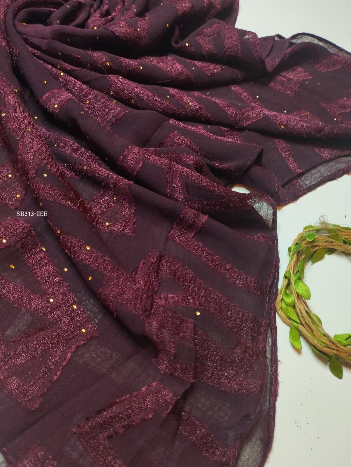 ASMA CHIFFONS GOLD STUD HIJABS - Image 3