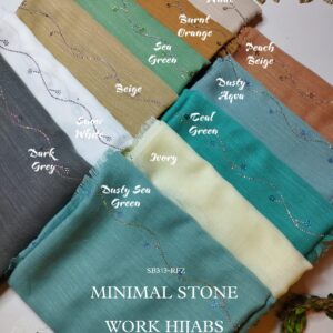 COTTON MINIMAL STONE WORK HIJABS