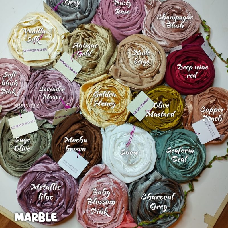 MARBLE SATIN HIJABS