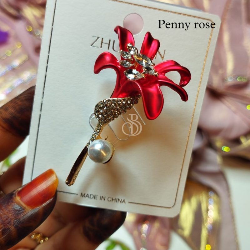 ROSE PENNY BROOCHES