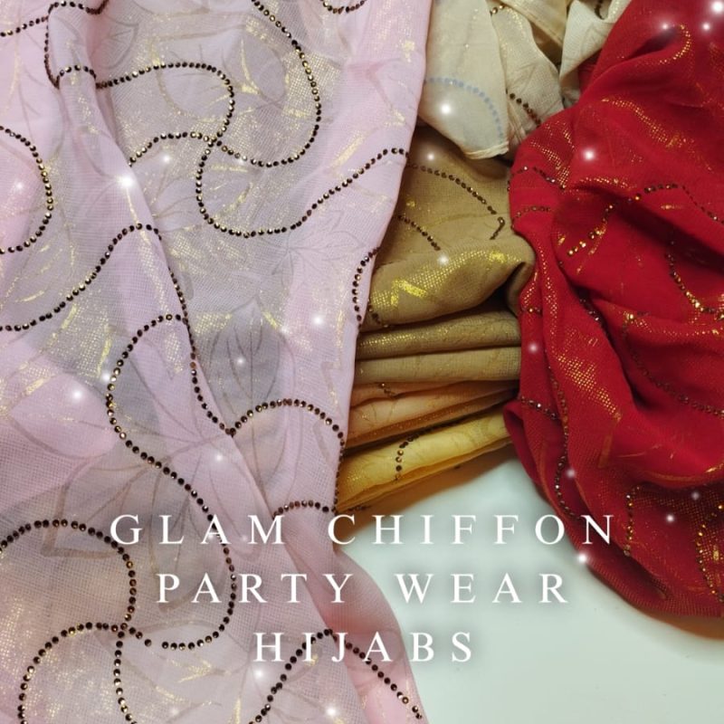 luxury glam chiffon hijabs